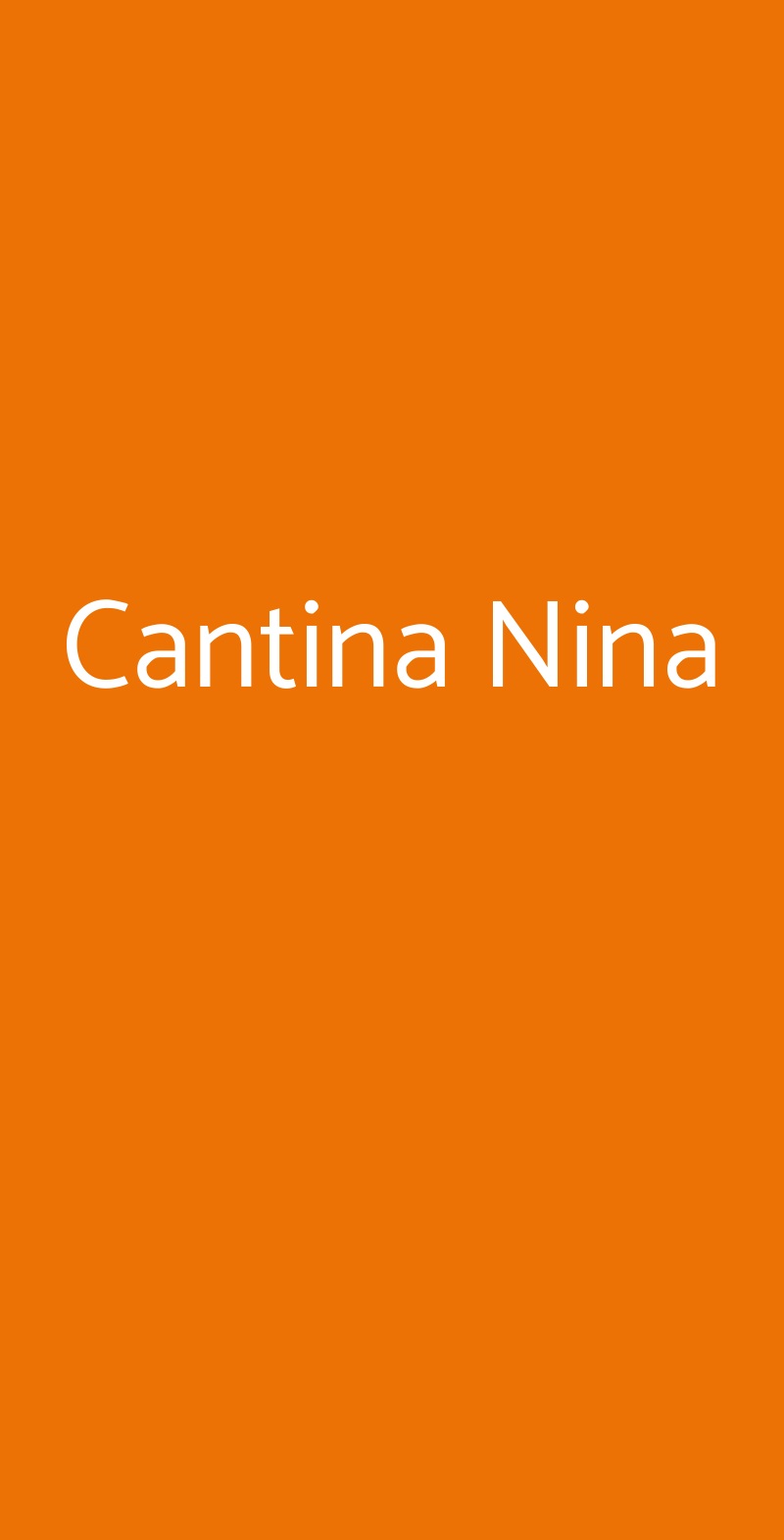 Cantina Nina Napoli menù 1 pagina