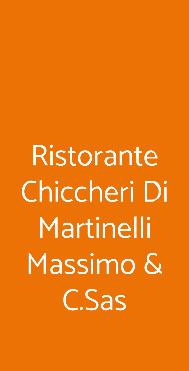 Ristorante Chiccheri Di Martinelli Massimo & C.Sas Pozzuoli menù 1 pagina