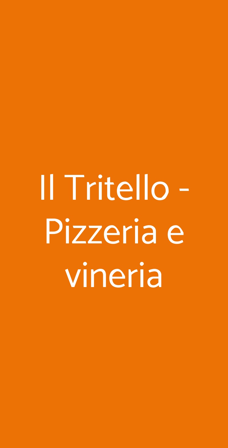Il Tritello - Pizzeria e vineria San Giuseppe Vesuviano menù 1 pagina