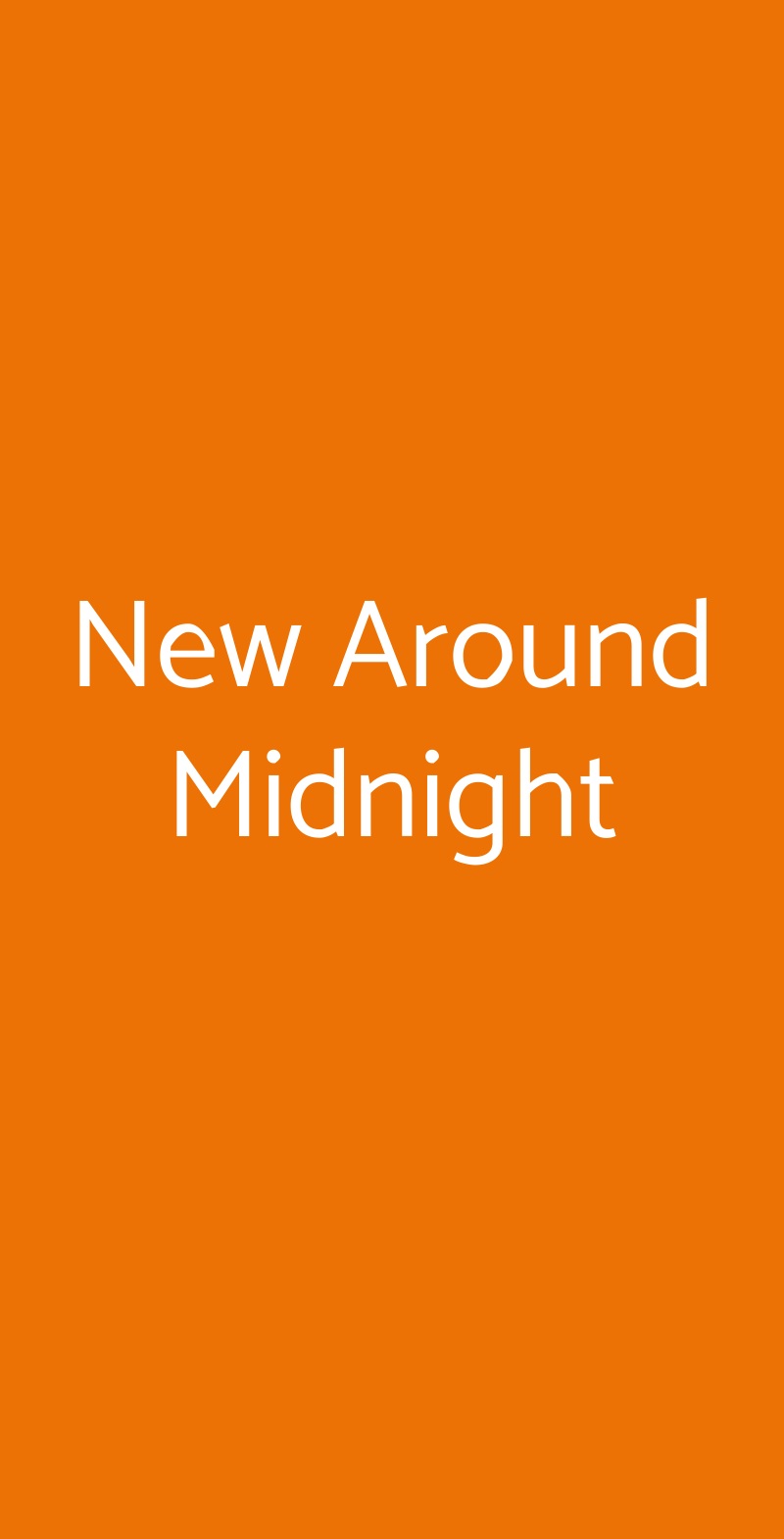 New Around Midnight Napoli menù 1 pagina