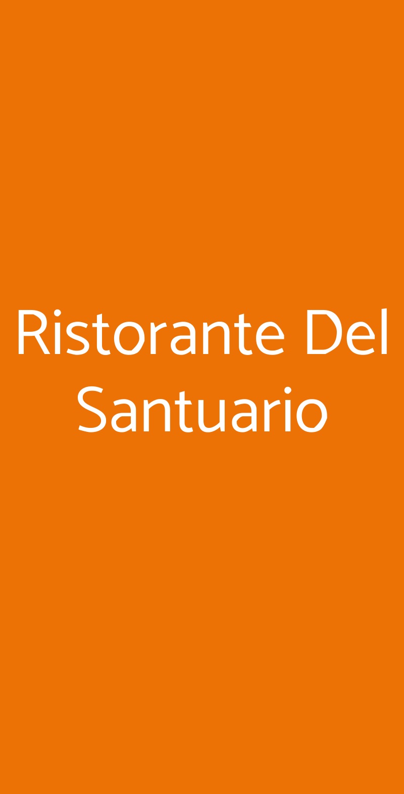 Ristorante Del Santuario Pompei menù 1 pagina