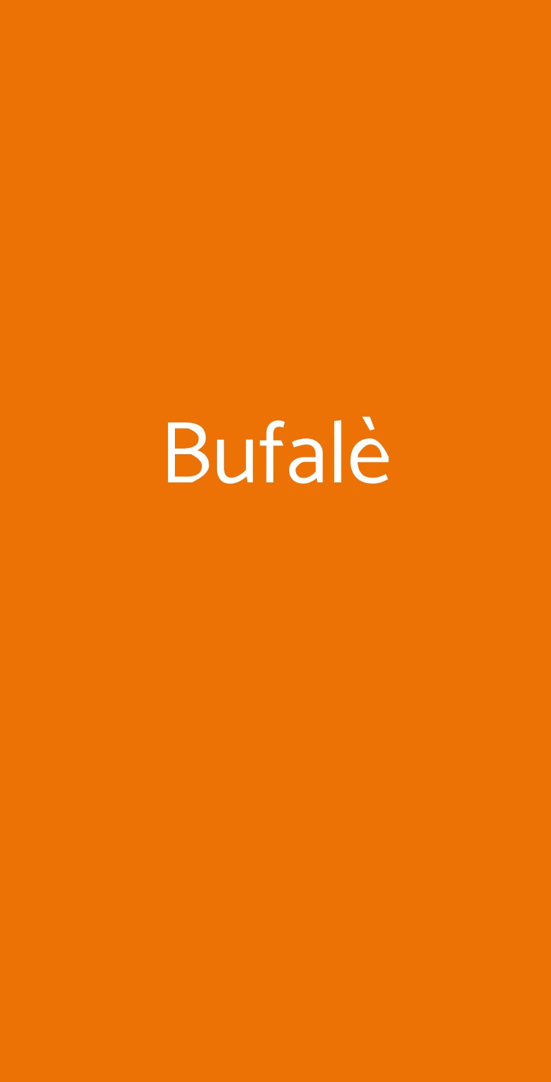 Bufalè Napoli menù 1 pagina
