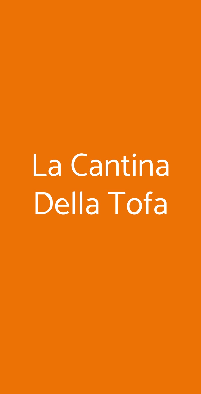 La Cantina Della Tofa Napoli menù 1 pagina