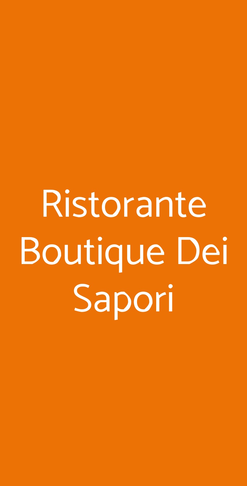 Ristorante Boutique Dei Sapori Salerno menù 1 pagina