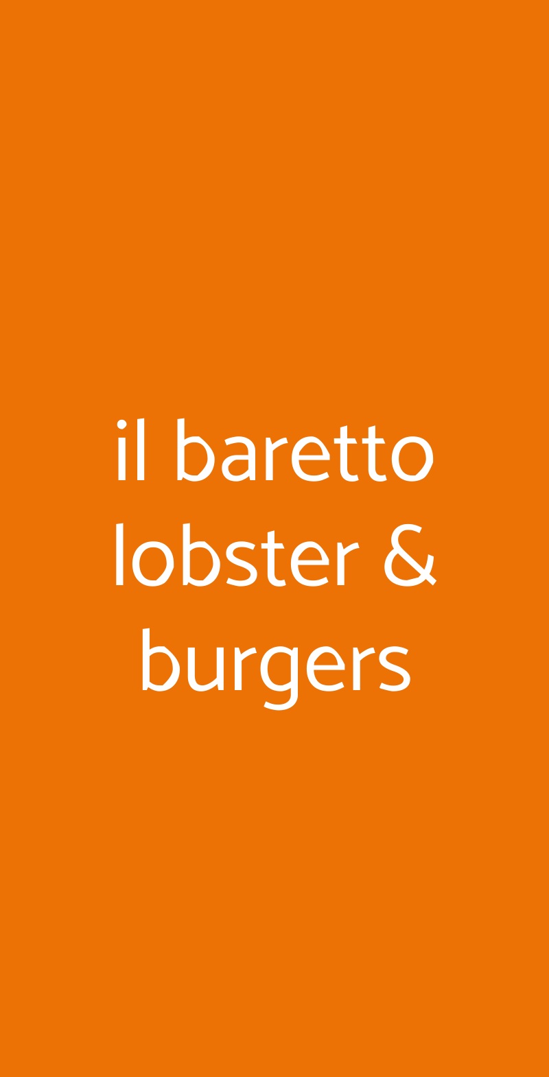 il baretto lobster & burgers Salerno menù 1 pagina