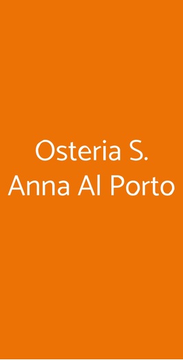 Osteria S. Anna Al Porto, Salerno