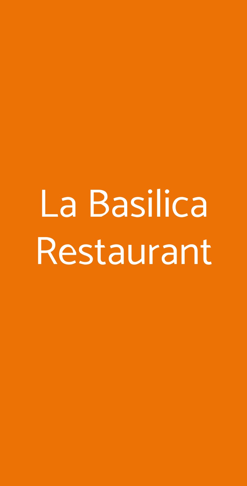 La Basilica Restaurant Sorrento menù 1 pagina