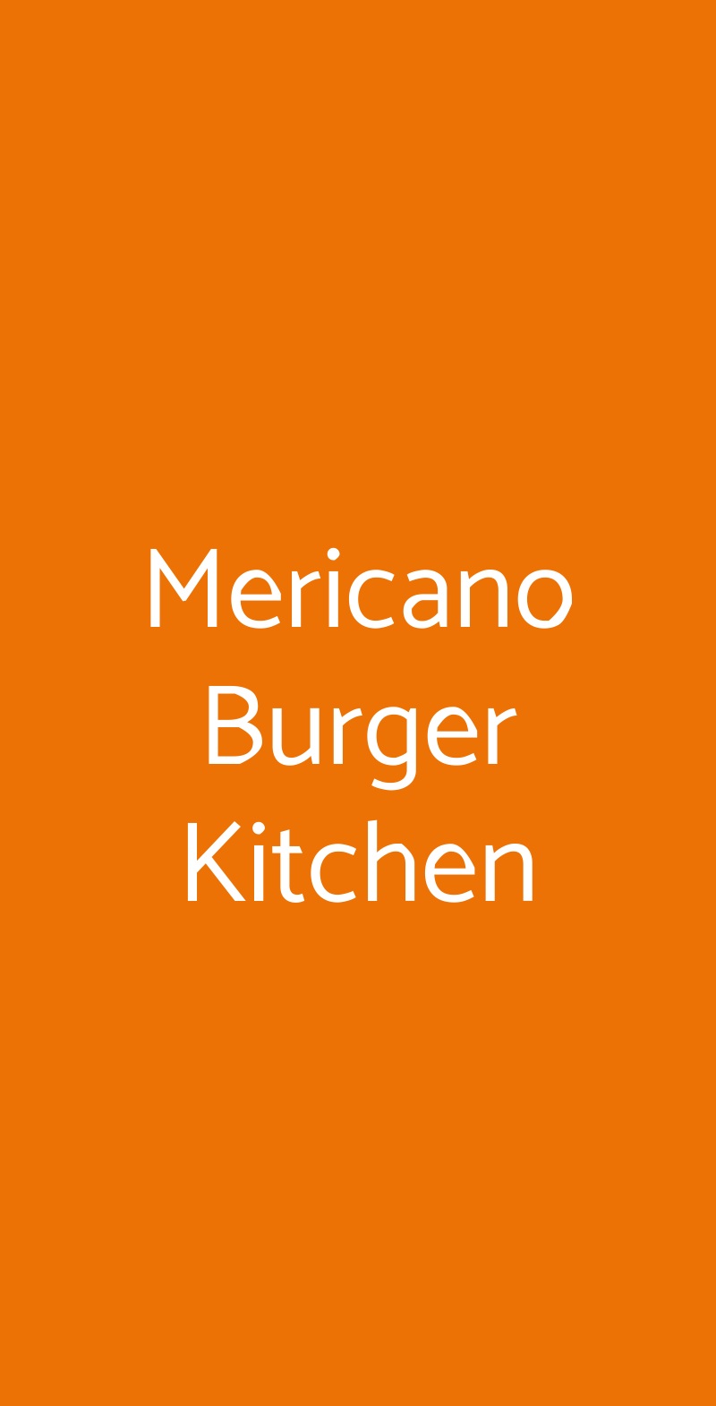 Mericano Burger Kitchen Napoli menù 1 pagina