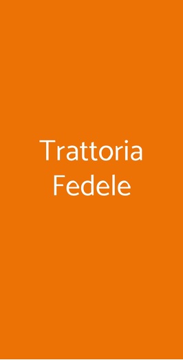 Trattoria Fedele, Napoli