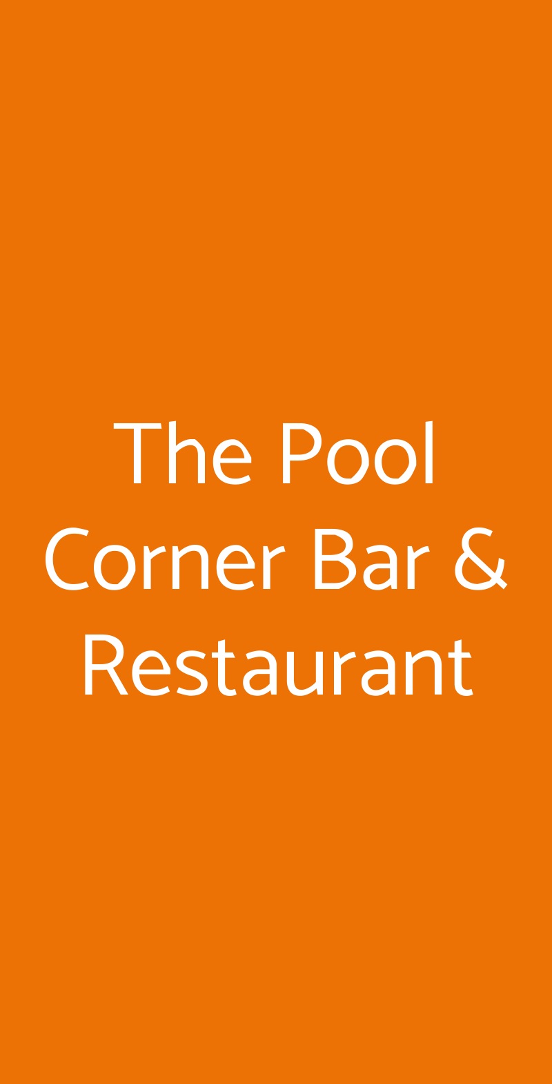 The Pool Corner Bar & Restaurant Sorrento menù 1 pagina