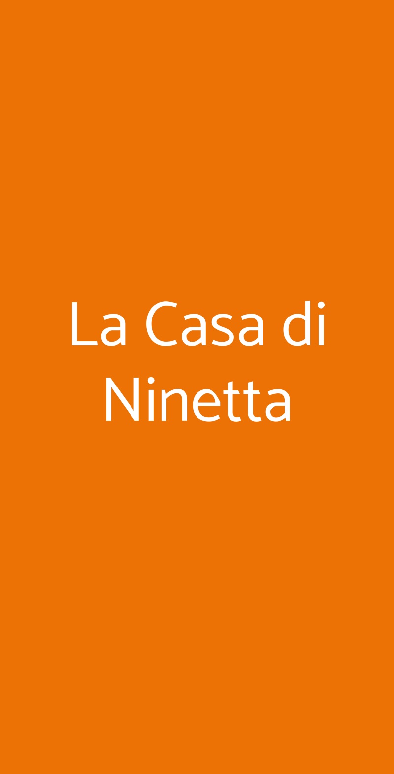 La Casa di Ninetta Napoli menù 1 pagina