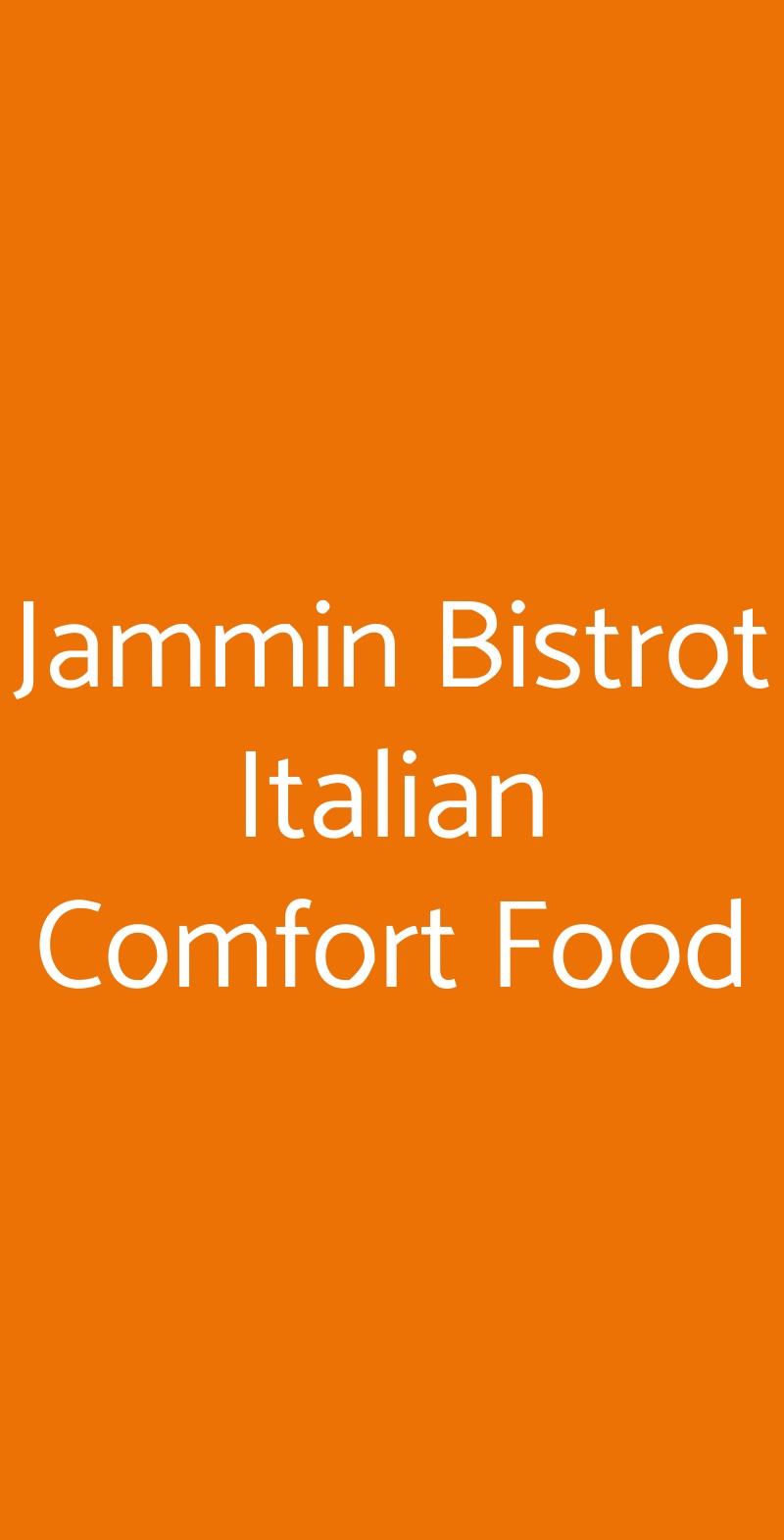 Jammin Bistrot Italian Comfort Food Napoli menù 1 pagina