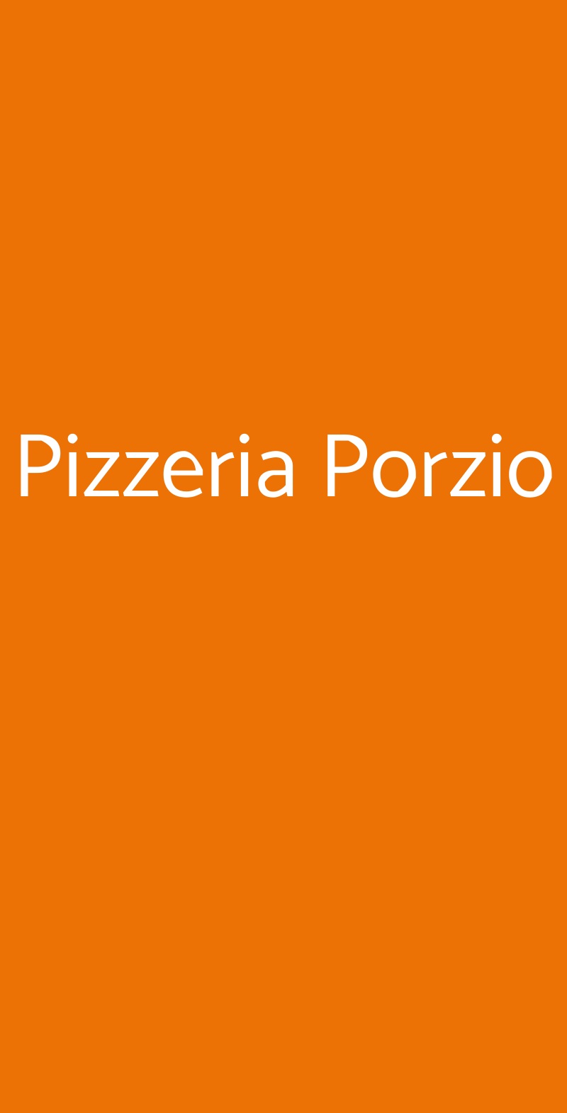 Pizzeria Porzio Napoli menù 1 pagina