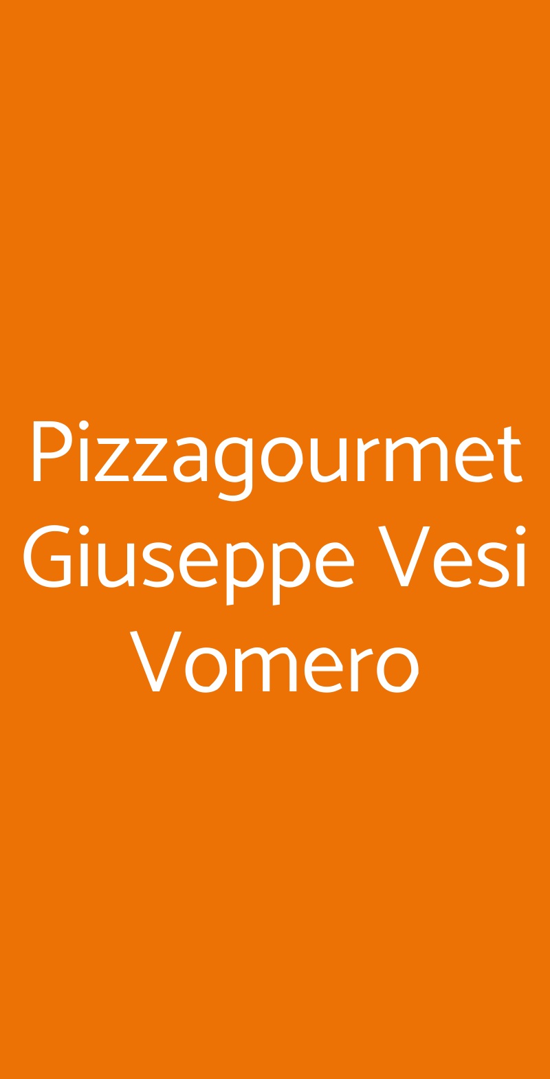 Pizzagourmet Giuseppe Vesi Vomero Napoli menù 1 pagina