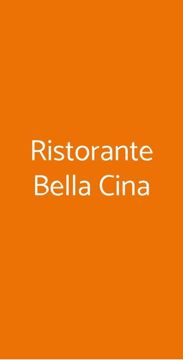 Ristorante Bella Cina, Napoli