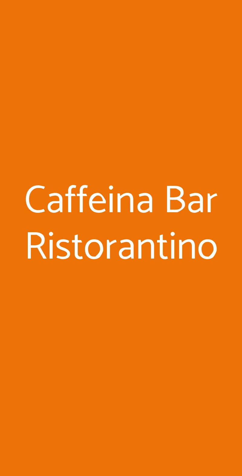 Caffeina Bar Ristorantino Pesaro menù 1 pagina