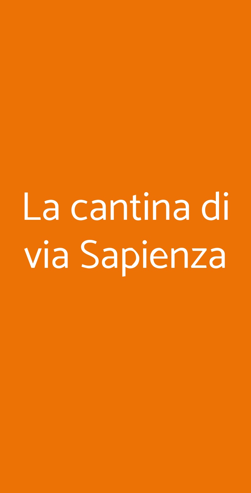 La cantina di via Sapienza Napoli menù 1 pagina