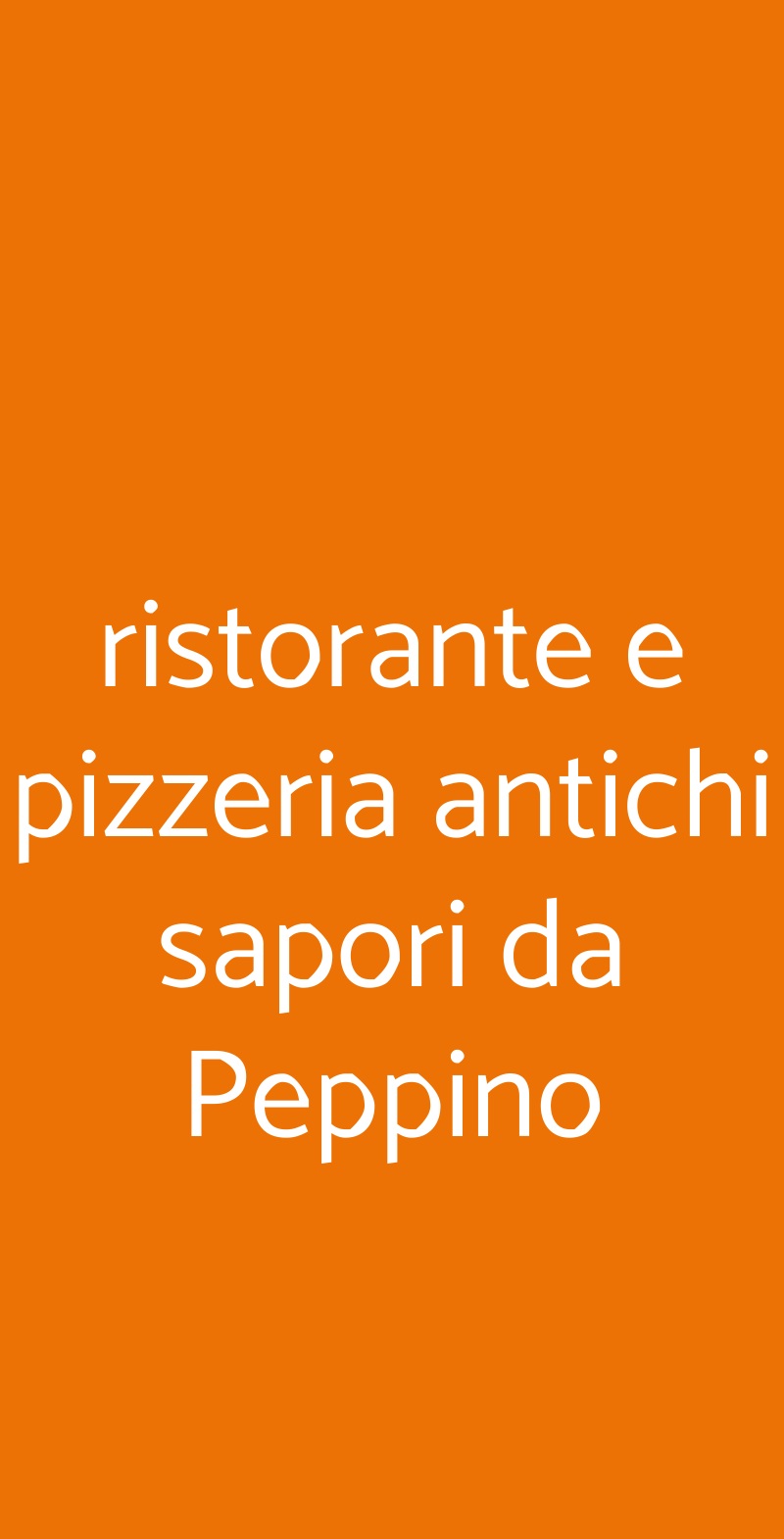 ristorante e pizzeria antichi sapori da Peppino Napoli menù 1 pagina