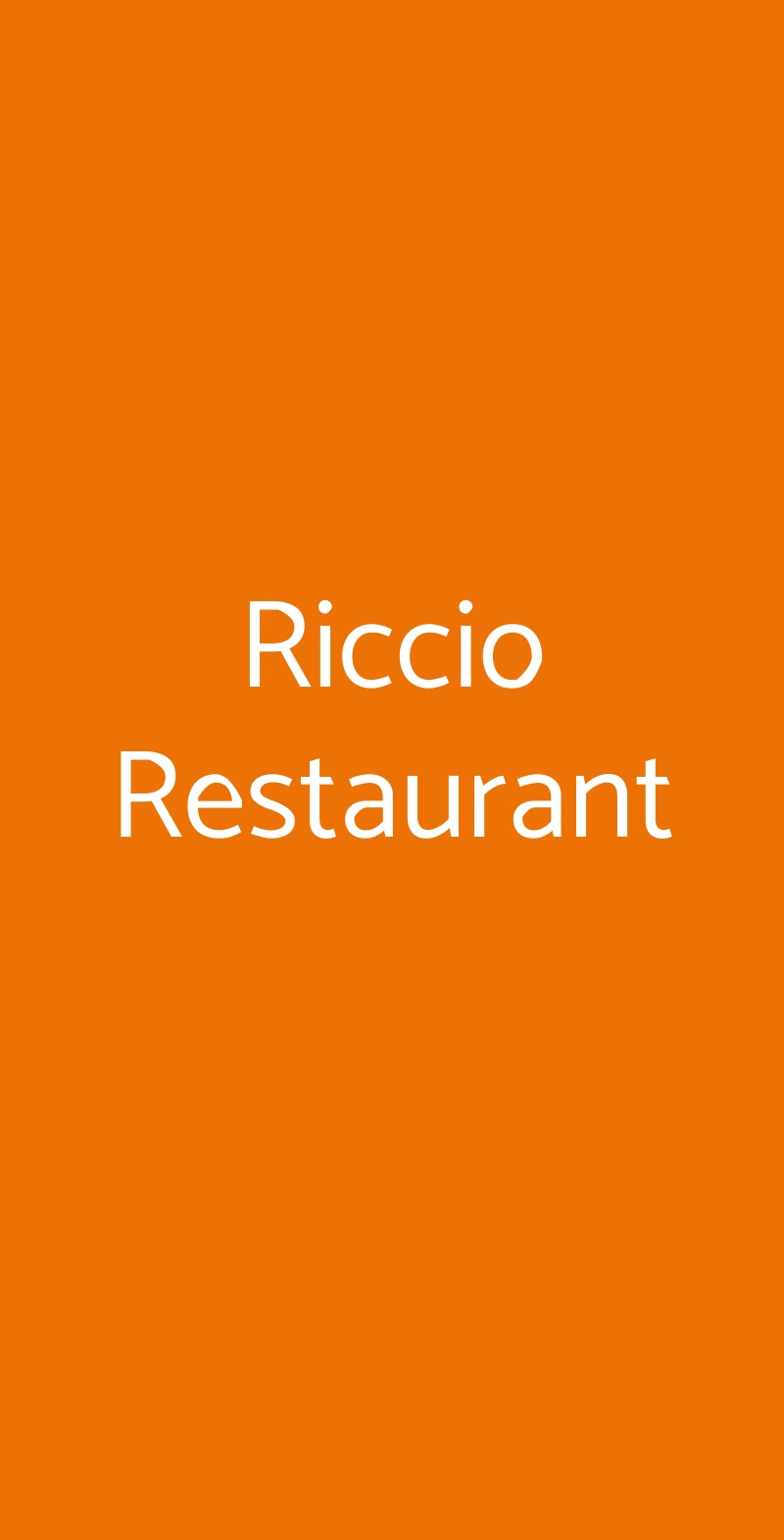 Riccio Restaurant Bacoli menù 1 pagina