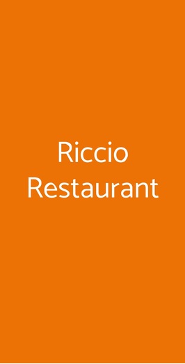 Riccio Restaurant, Bacoli
