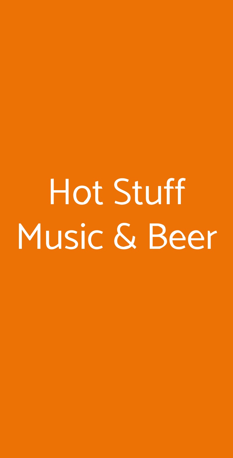 Hot Stuff Music & Beer Pozzuoli menù 1 pagina