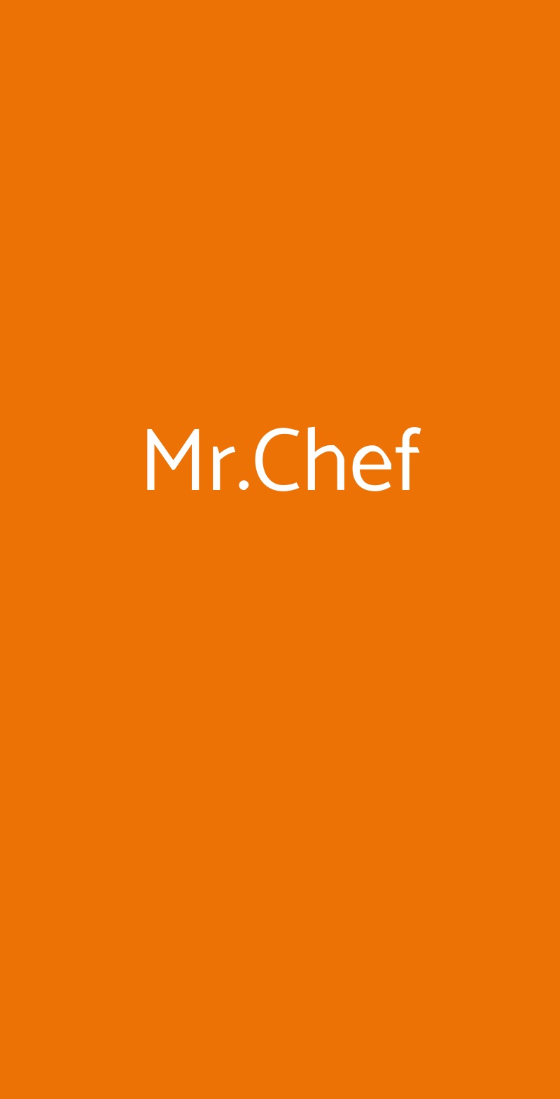 Mr.Chef Casoria menù 1 pagina