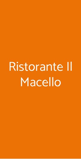Ristorante Il Macello