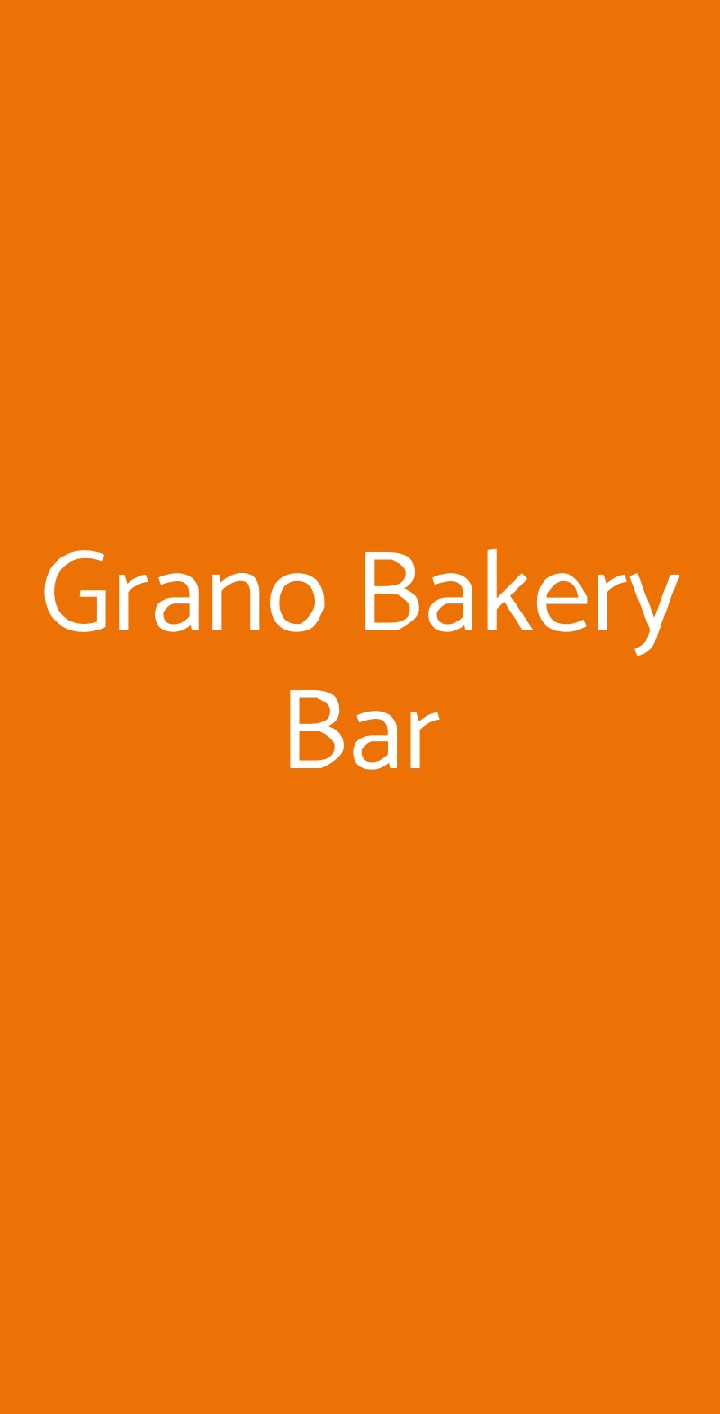 Grano Bakery Bar Salerno menù 1 pagina