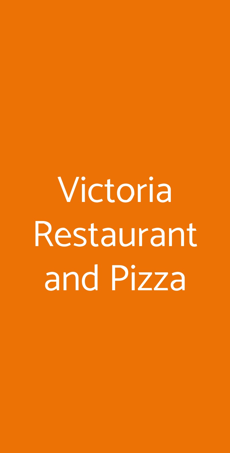 Victoria Restaurant and Pizza Napoli menù 1 pagina