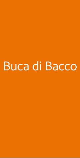 Buca Di Bacco