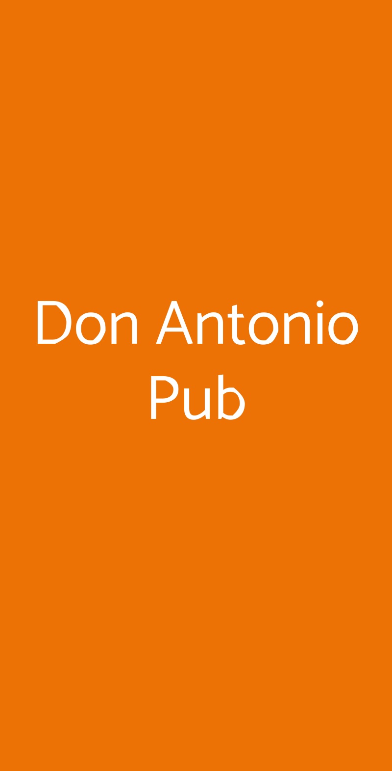 Don Antonio Pub Napoli menù 1 pagina