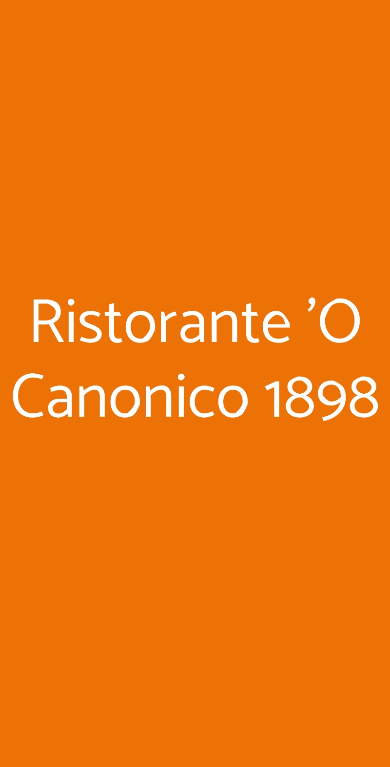 Ristorante 'O Canonico 1898 Sorrento menù 1 pagina