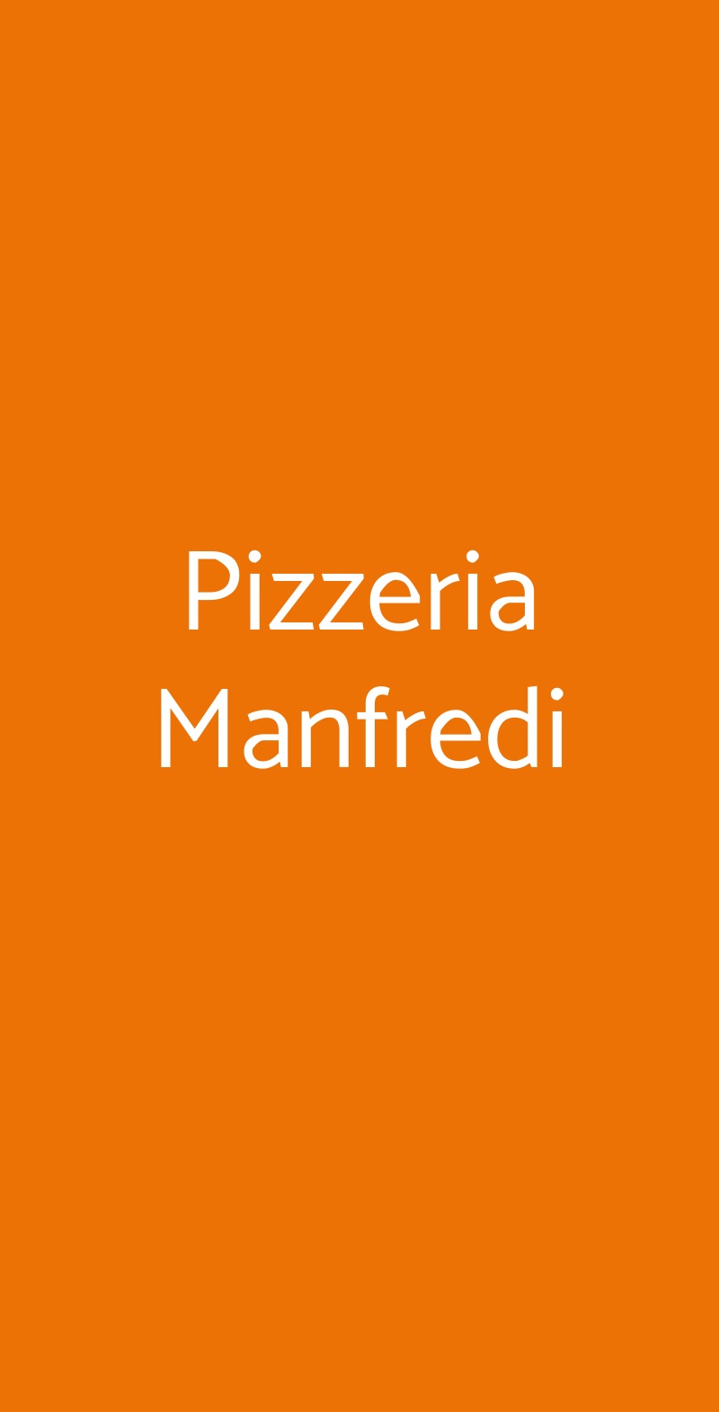 Pizzeria Manfredi Napoli menù 1 pagina