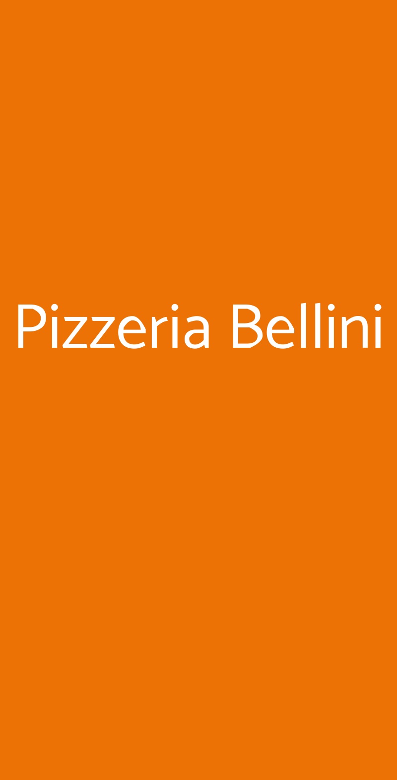Pizzeria Bellini Napoli menù 1 pagina