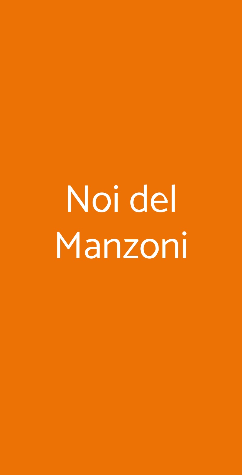 Noi del Manzoni Napoli menù 1 pagina