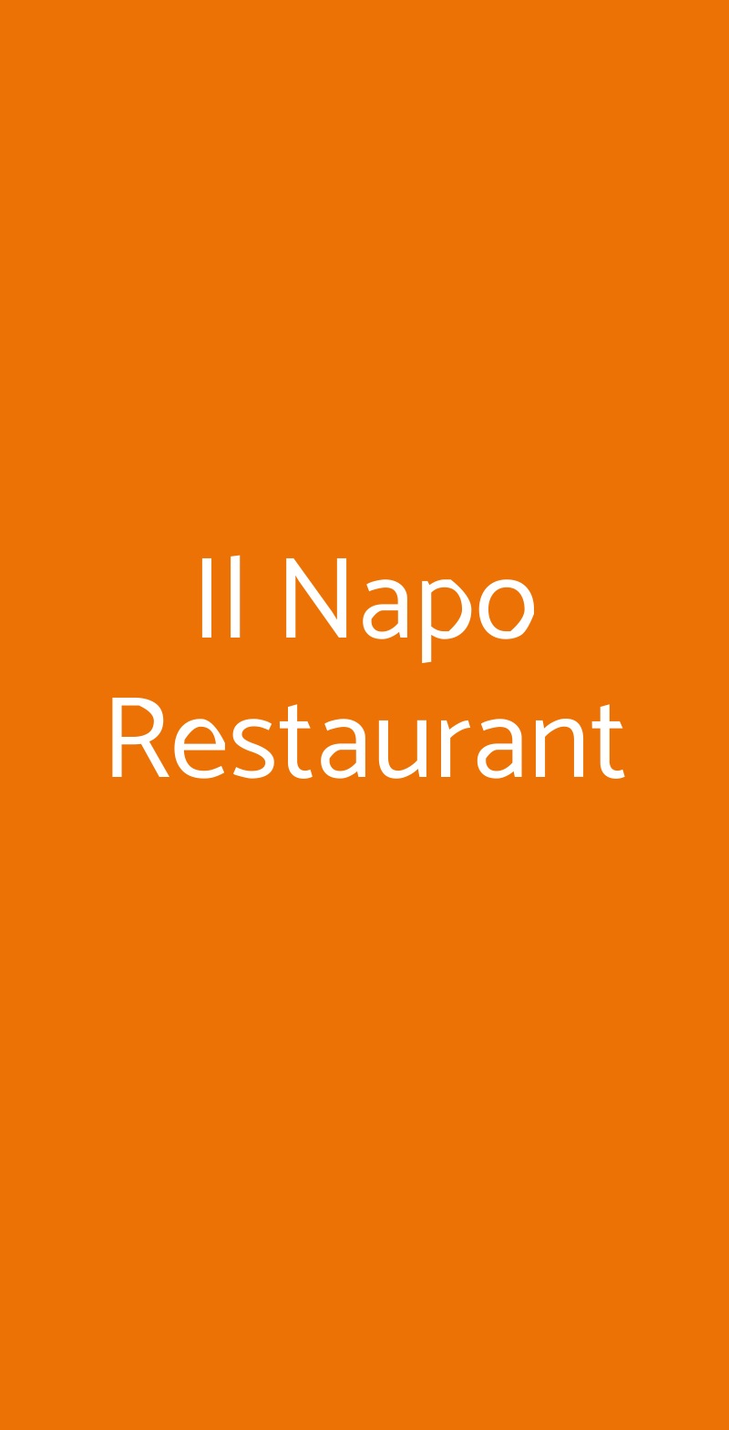Il Napo Restaurant Napoli menù 1 pagina