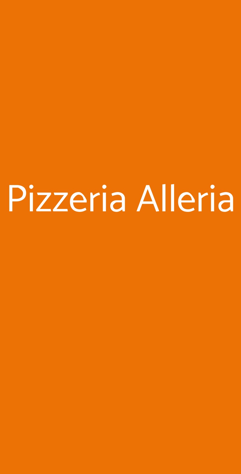 Pizzeria Alleria Pompei menù 1 pagina