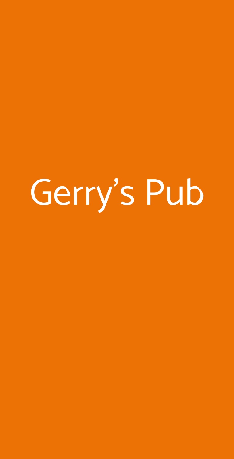 Gerry's Pub Amalfi menù 1 pagina