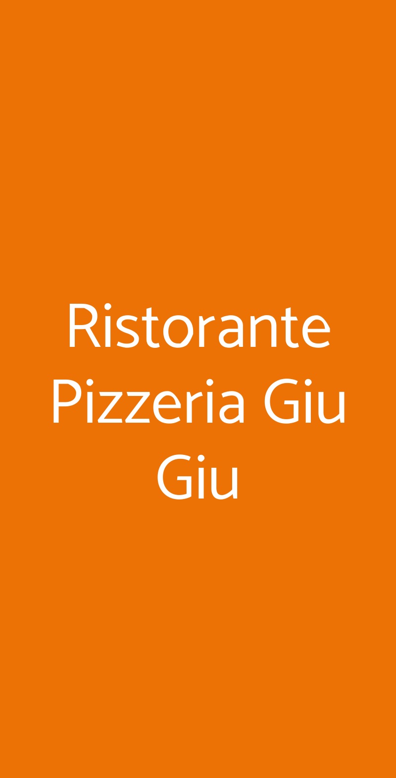 Ristorante Pizzeria Giu Giu Napoli menù 1 pagina