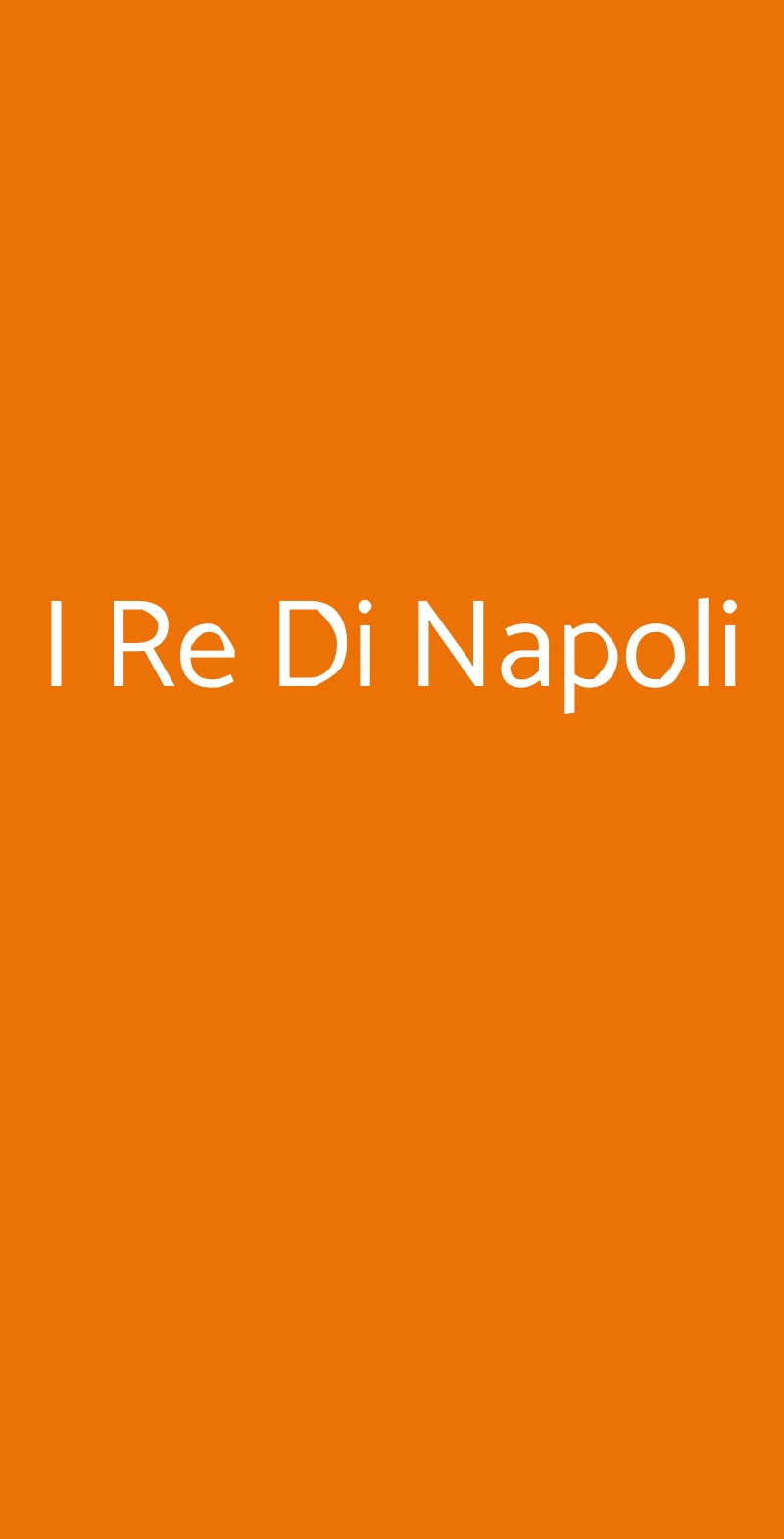 I Re Di Napoli Napoli menù 1 pagina