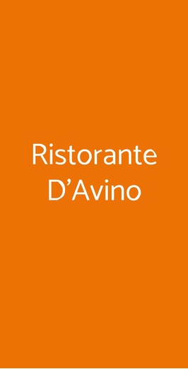 Ristorante D'avino, Napoli