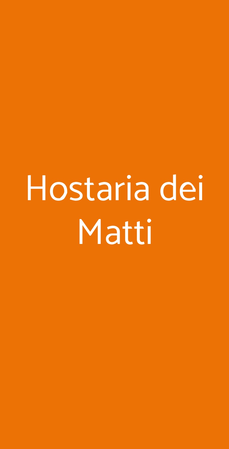 Hostaria dei Matti Atripalda menù 1 pagina