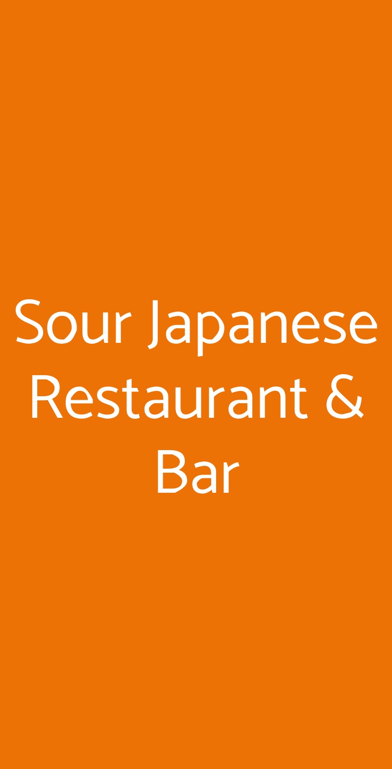 Sour Japanese Restaurant & Bar Portici menù 1 pagina