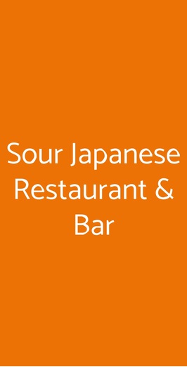 Sour Japanese Restaurant & Bar, Portici