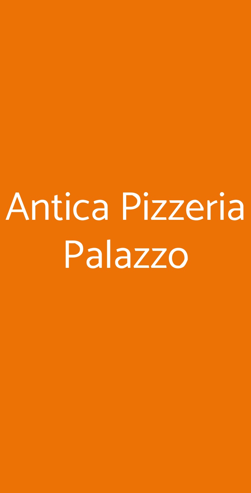 Antica Pizzeria Palazzo Benevento menù 1 pagina