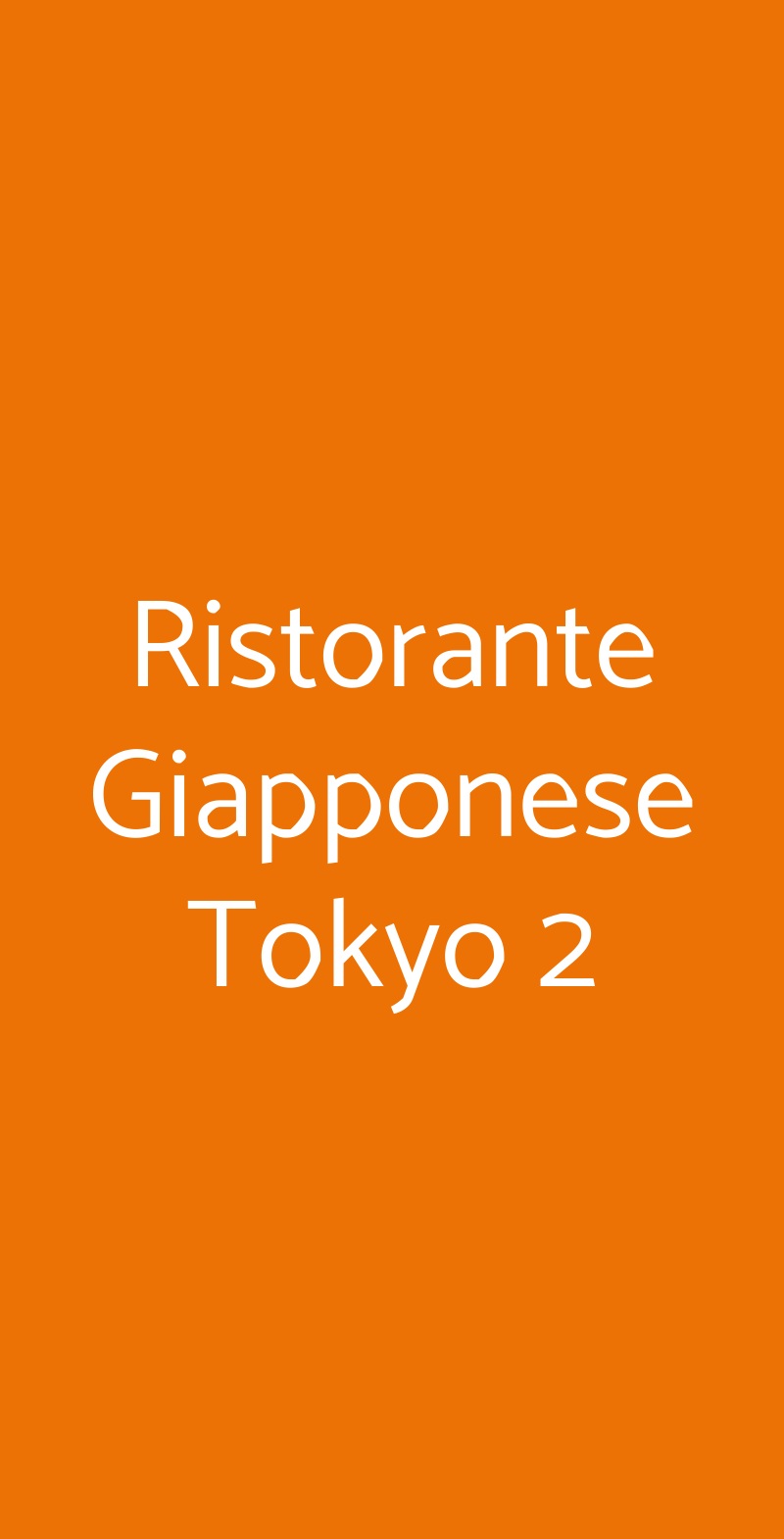 Ristorante Giapponese Tokyo 2 Napoli menù 1 pagina