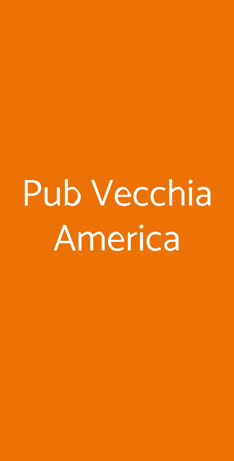 Pub Vecchia America Napoli menù 1 pagina
