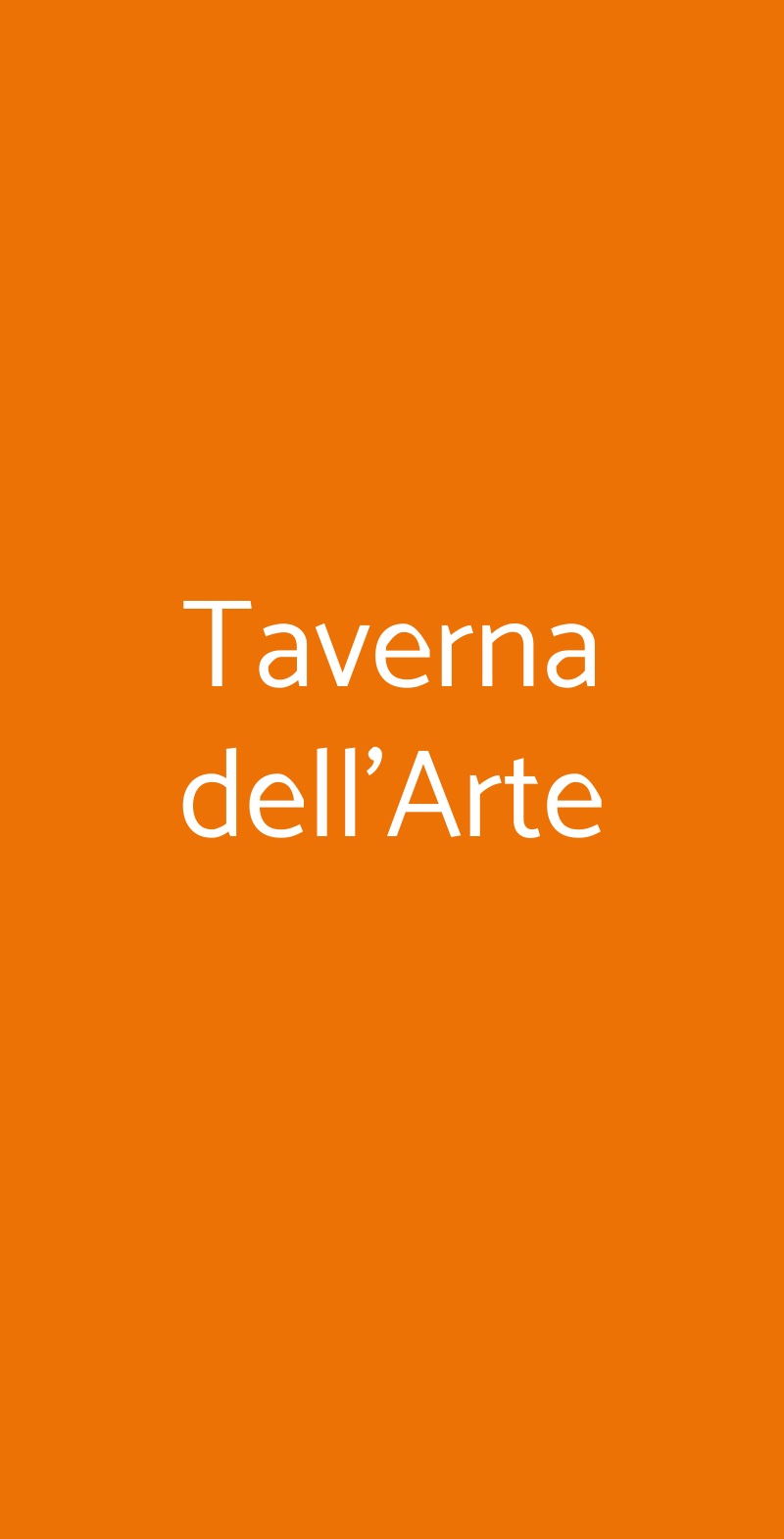 Taverna dell'Arte Napoli menù 1 pagina