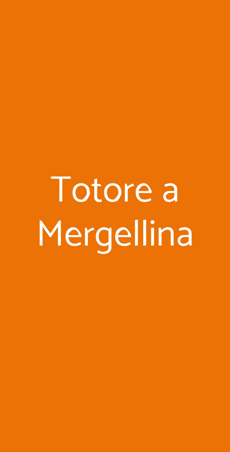 Totore a Mergellina Napoli menù 1 pagina