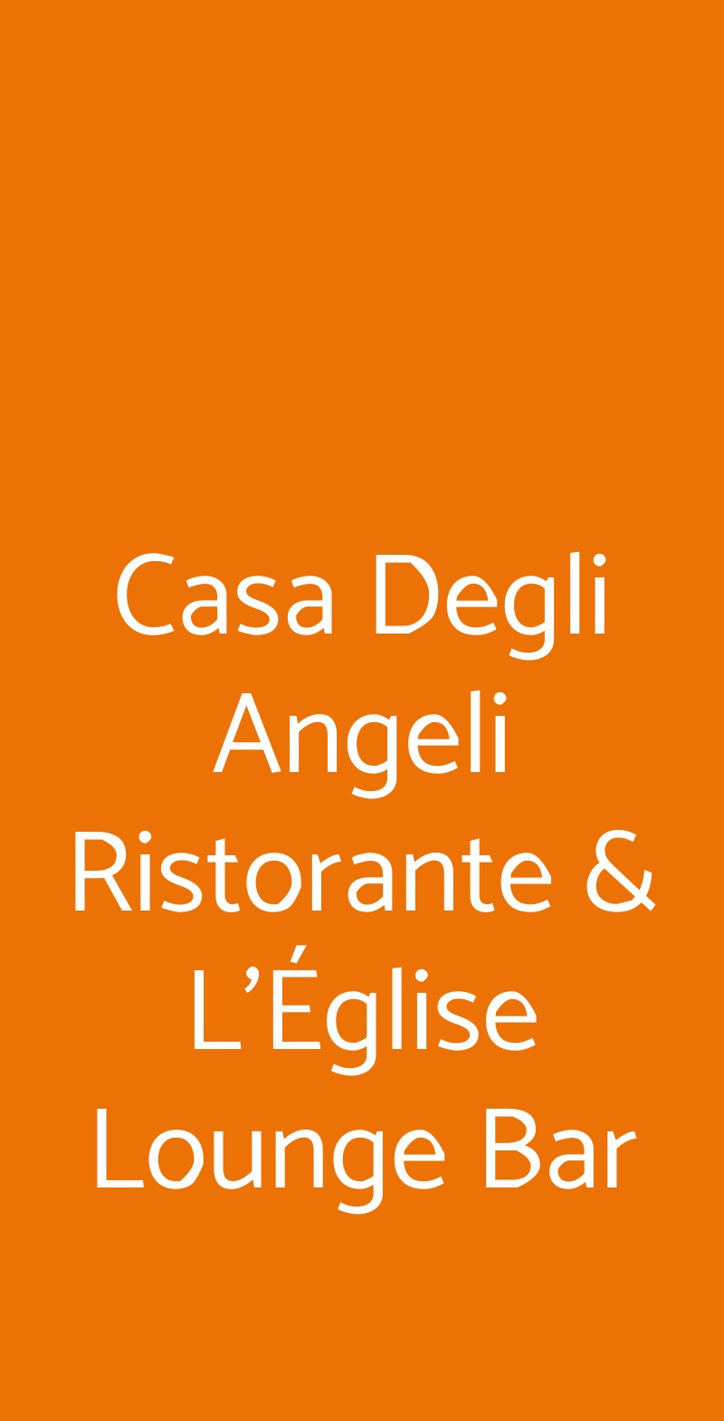 Casa Degli Angeli Ristorante & L'Église Lounge Bar, Nocera Inferiore